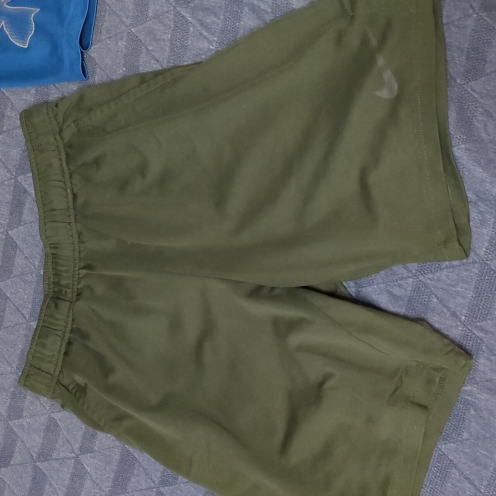 Army green Nike shorts
